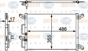 8FC 351 302-411 HELLA kondenzátor klimatizácie 8FC 351 302-411 HELLA