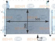 8FC 351 303-141 HELLA kondenzátor klimatizácie 8FC 351 303-141 HELLA