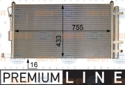 8FC 351 303-241 HELLA kondenzátor klimatizácie 8FC 351 303-241 HELLA