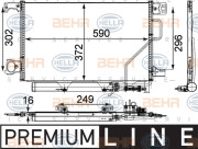 8FC 351 303-411 HELLA kondenzátor klimatizácie 8FC 351 303-411 HELLA