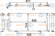 8FC 351 303-791 HELLA kondenzátor klimatizácie 8FC 351 303-791 HELLA