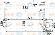 8FC 351 304-131 HELLA kondenzátor klimatizácie 8FC 351 304-131 HELLA