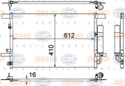 8FC 351 307-751 HELLA kondenzátor klimatizácie 8FC 351 307-751 HELLA