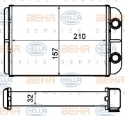 8FH 351 308-231 HELLA výmenník tepla vnútorného kúrenia 8FH 351 308-231 HELLA