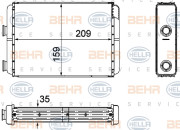 8FH 351 308-251 HELLA výmenník tepla vnútorného kúrenia 8FH 351 308-251 HELLA