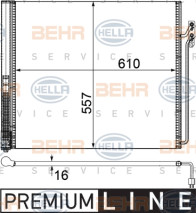 8FC 351 309-341 HELLA kondenzátor klimatizácie 8FC 351 309-341 HELLA