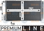 8FC 351 310-581 HELLA kondenzátor klimatizácie 8FC 351 310-581 HELLA