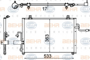 8FC 351 310-731 HELLA kondenzátor klimatizácie 8FC 351 310-731 HELLA