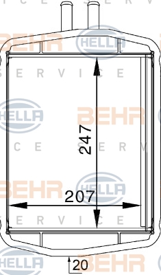 8FH 351 313-241 HELLA výmenník tepla vnútorného kúrenia 8FH 351 313-241 HELLA