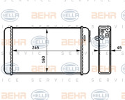 8FH 351 313-281 HELLA výmenník tepla vnútorného kúrenia 8FH 351 313-281 HELLA