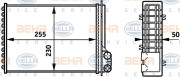 8FH 351 313-301 HELLA výmenník tepla vnútorného kúrenia 8FH 351 313-301 HELLA