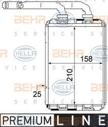 8FH 351 313-321 HELLA výmenník tepla vnútorného kúrenia 8FH 351 313-321 HELLA