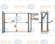 8FH 351 313-371 HELLA výmenník tepla vnútorného kúrenia 8FH 351 313-371 HELLA