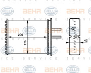 8FH 351 313-381 HELLA výmenník tepla vnútorného kúrenia 8FH 351 313-381 HELLA