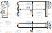 8FH 351 313-421 HELLA výmenník tepla vnútorného kúrenia 8FH 351 313-421 HELLA