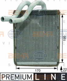 8FH 351 315-321 HELLA výmenník tepla vnútorného kúrenia 8FH 351 315-321 HELLA