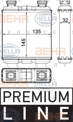 8FH 351 315-481 HELLA výmenník tepla vnútorného kúrenia 8FH 351 315-481 HELLA