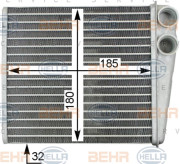 8FH 351 315-781 HELLA výmenník tepla vnútorného kúrenia 8FH 351 315-781 HELLA