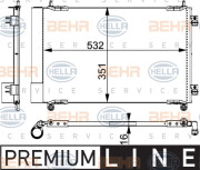 8FC 351 317-521 HELLA kondenzátor klimatizácie 8FC 351 317-521 HELLA