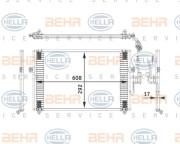 8FC 351 318-051 HELLA kondenzátor klimatizácie 8FC 351 318-051 HELLA