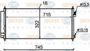 8FC 351 318-571 HELLA kondenzátor klimatizácie 8FC 351 318-571 HELLA