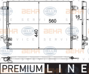 8FC 351 319-421 HELLA kondenzátor klimatizácie 8FC 351 319-421 HELLA