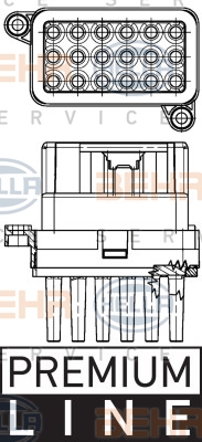 5HL 351 332-341 Regulace, vnitrni ventilace BEHR HELLA SERVICE *** PREMIUM LINE *** HELLA