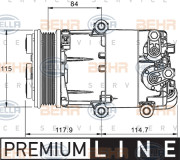 8FK 351 334-071 Kompresor, klimatizace BEHR HELLA SERVICE *** PREMIUM LINE *** HELLA