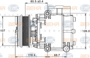 8FK 351 334-101 Kompresor, klimatizace BEHR HELLA SERVICE *** PREMIUM LINE *** HELLA