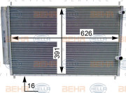 8FC 351 343-424 HELLA kondenzátor klimatizácie 8FC 351 343-424 HELLA