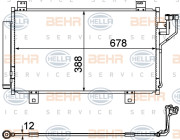 8FC 351 344-604 HELLA kondenzátor klimatizácie 8FC 351 344-604 HELLA