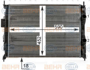 8MK 376 700-321 HELLA chladič motora 8MK 376 700-321 HELLA