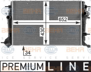 8MK 376 700-431 HELLA chladič motora 8MK 376 700-431 HELLA