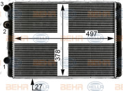 8MK 376 700-471 HELLA chladič motora 8MK 376 700-471 HELLA