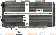 8MK 376 700-551 HELLA chladič motora 8MK 376 700-551 HELLA