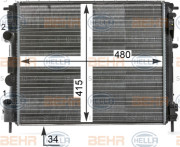 8MK 376 700-571 HELLA chladič motora 8MK 376 700-571 HELLA