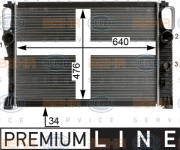 8MK 376 700-601 HELLA chladič motora 8MK 376 700-601 HELLA