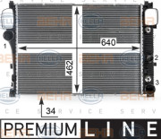 8MK 376 700-611 HELLA chladič motora 8MK 376 700-611 HELLA