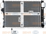 8MK 376 700-614 HELLA chladič motora 8MK 376 700-614 HELLA