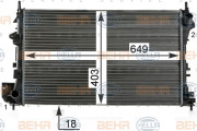 8MK 376 700-664 HELLA chladič motora 8MK 376 700-664 HELLA