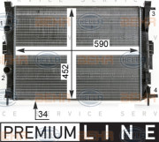 8MK 376 700-681 HELLA chladič motora 8MK 376 700-681 HELLA