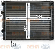 8MK 376 700-694 HELLA chladič motora 8MK 376 700-694 HELLA