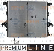 8MK 376 701-311 HELLA chladič motora 8MK 376 701-311 HELLA