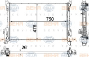 8MK 376 701-591 HELLA chladič motora 8MK 376 701-591 HELLA