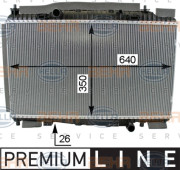 8MK 376 701-651 HELLA chladič motora 8MK 376 701-651 HELLA