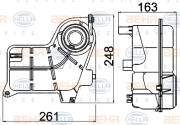 8MA 376 702-494 HELLA vyrovnávacia nádobka chladiacej kvapaliny 8MA 376 702-494 HELLA