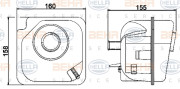 8MA 376 702-534 HELLA vyrovnávacia nádobka chladiacej kvapaliny 8MA 376 702-534 HELLA