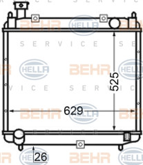 8MK 376 704-661 HELLA chladič motora 8MK 376 704-661 HELLA