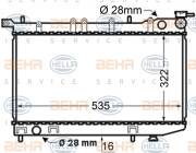 8MK 376 704-691 HELLA chladič motora 8MK 376 704-691 HELLA