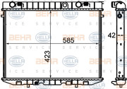 8MK 376 705-621 HELLA chladič motora 8MK 376 705-621 HELLA